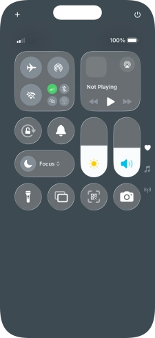 Press the airplane mode icon to turn the function on or off.