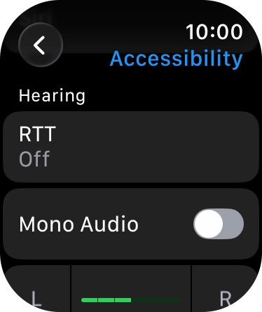 Press the required category below 'Hearing' and follow the instructions on the screen to select the required settings.