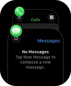 Press the Digital Crown twice in quick succession to open the list of the most recently used apps.