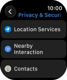 Press Location Services.