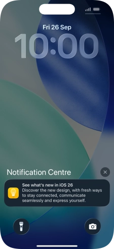 Press the required notification and follow the instructions on the screen to use the selected function.