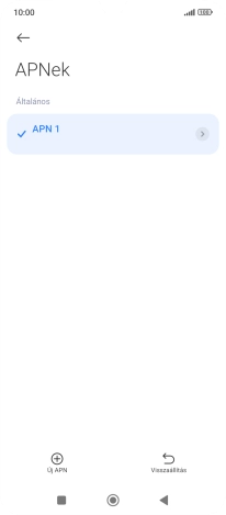 Válaszd az Új APN lehetőséget.