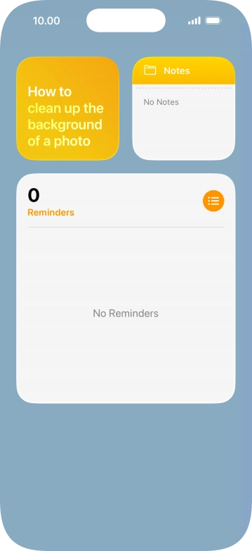 Slide your finger up or down on the screen to see more widgets.