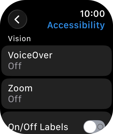 Press the required category below 'Vision' and follow the instructions on the screen to select the required settings.