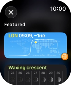 Press the required widget.