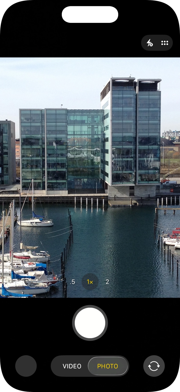 Slide your finger right or left on the screen to select the required camera mode. Slide your finger right or left on the screen to select the required camera mode.