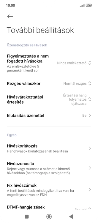 Válaszd a Hívóazonosító lehetőséget.