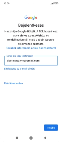 Válaszd a Tovább lehetőséget.