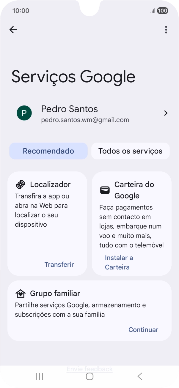 Prima Todos os serviços.