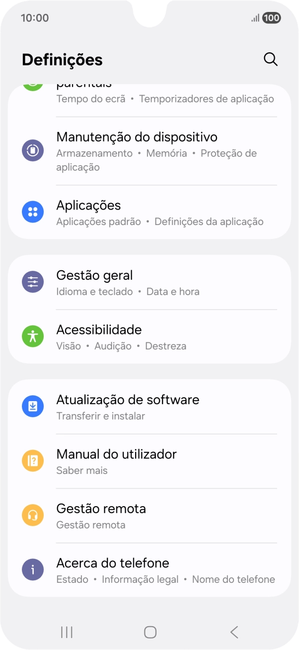 Prima Acerca do telefone.