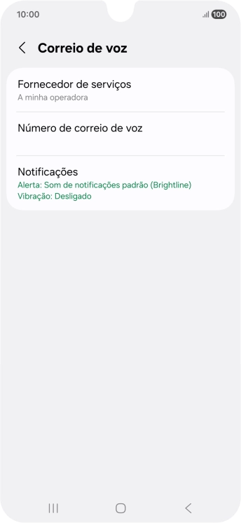 Prima Número de correio de voz.