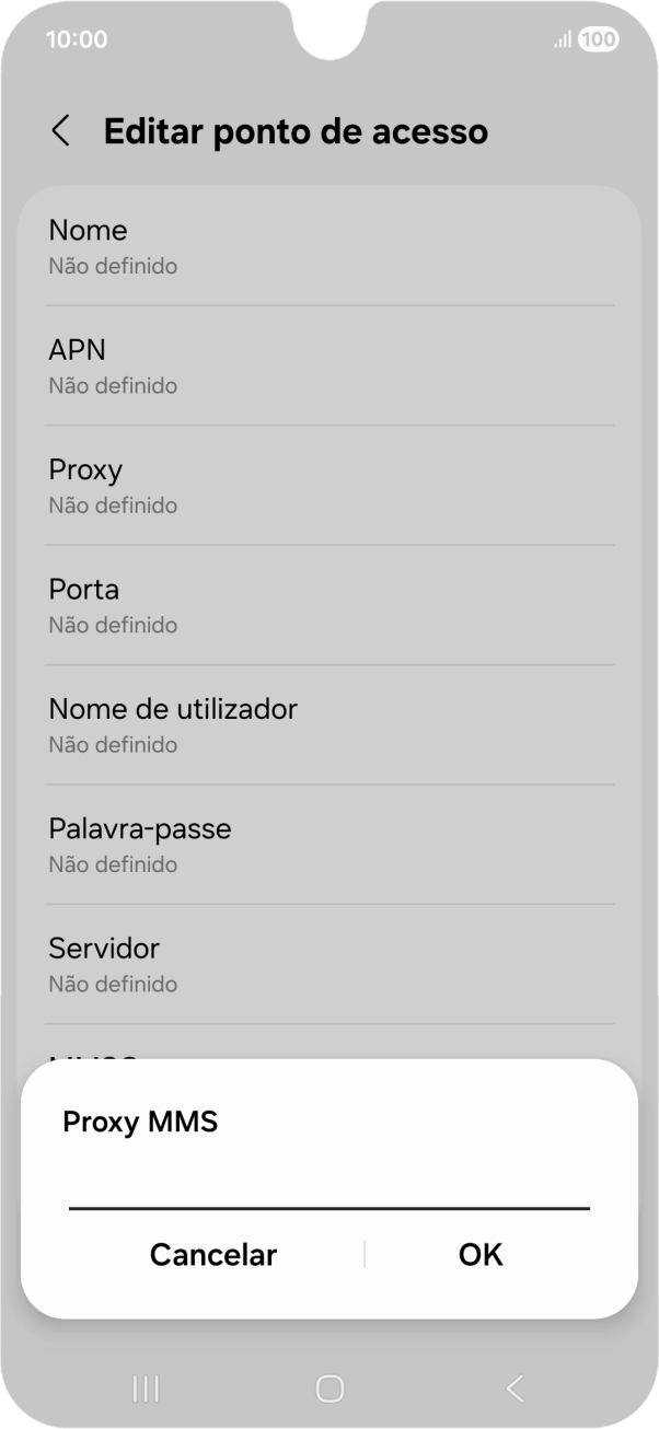 Introduza iproxy.vodafone.pt e prima OK.
