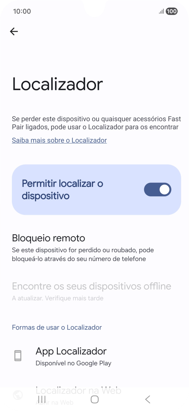Prima a tecla de início para terminar e voltar ao ecrã inicial.