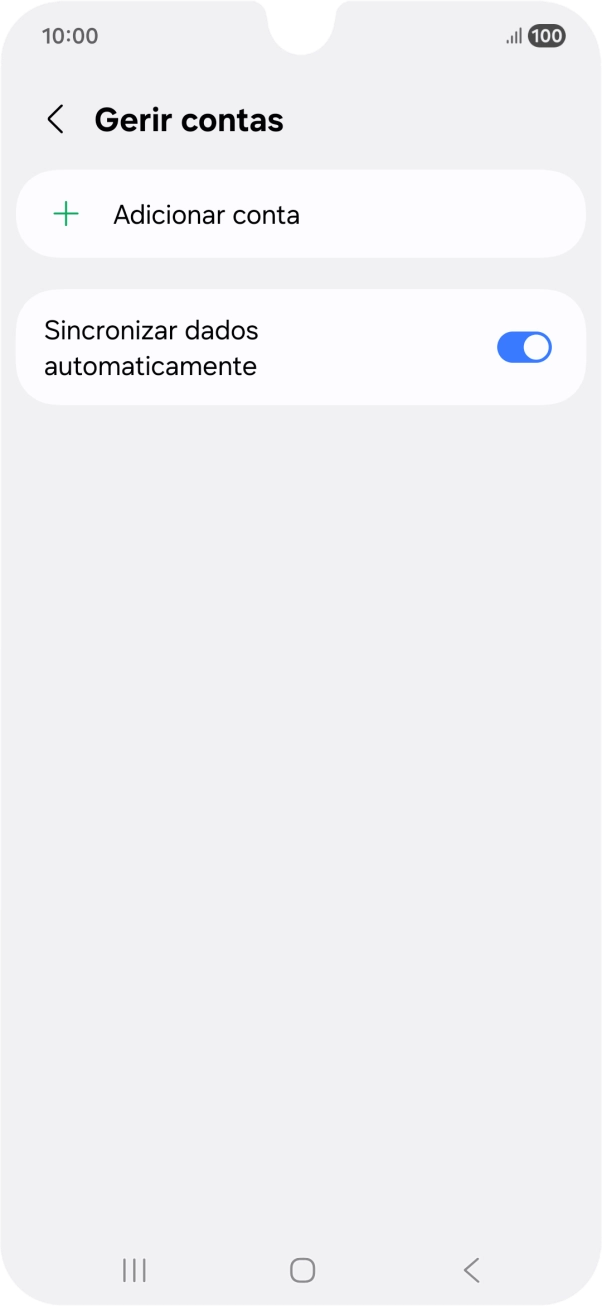 Prima Adicionar conta.