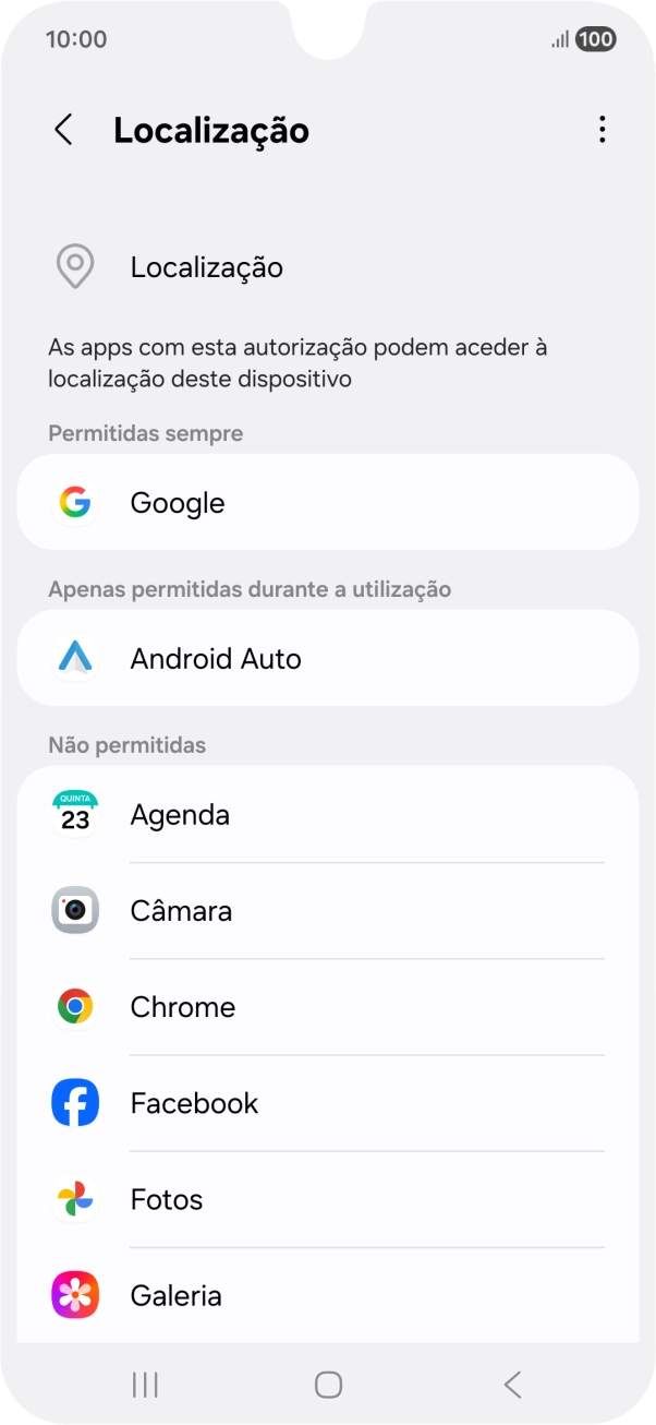 Prima a app pretendida.
