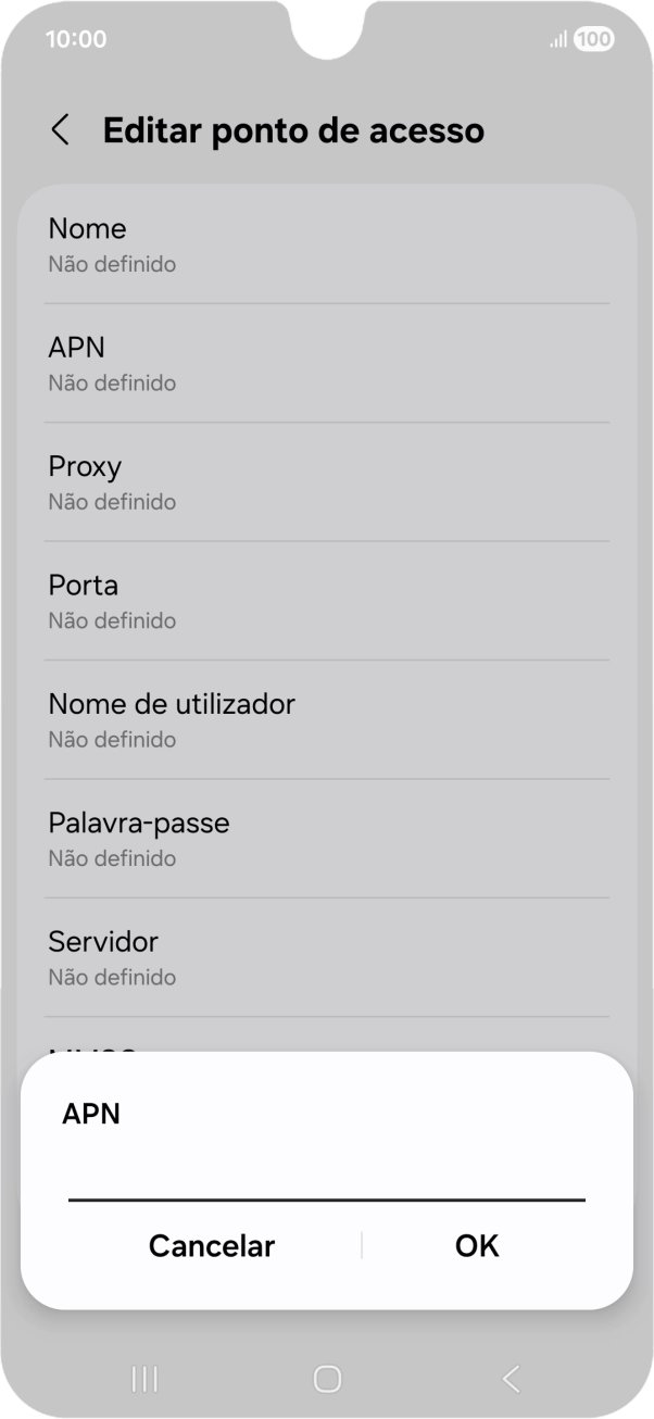 Introduza net2.vodafone.pt e prima OK.