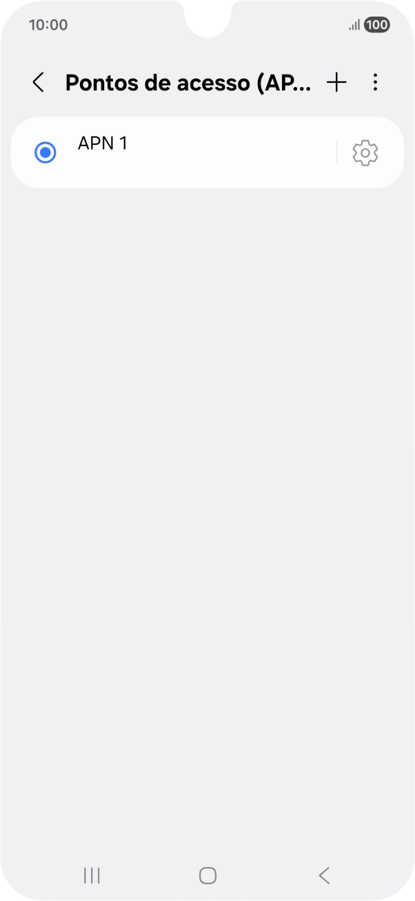 Prima o ícone para adicionar.