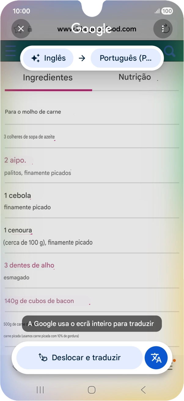 Siga as indicações no ecrã para escolher as definições pretendidas e utilizar a função.