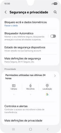 Prima Mais definições de segurança.
