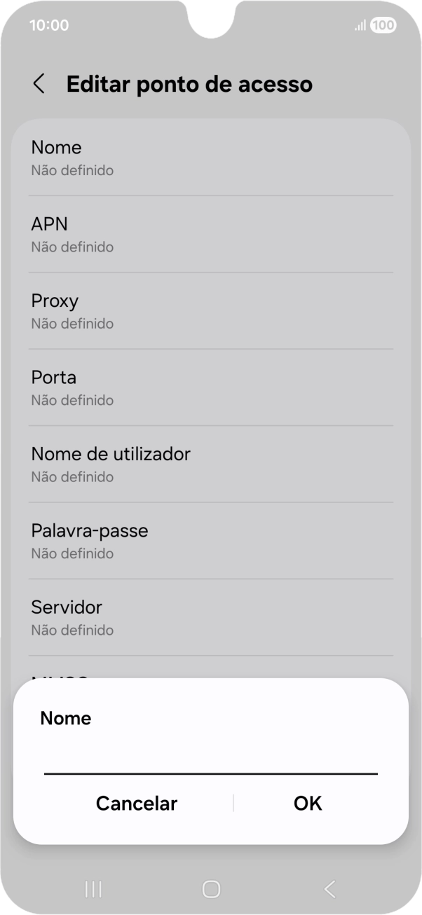 Introduza Vodafone MMS e prima OK.
