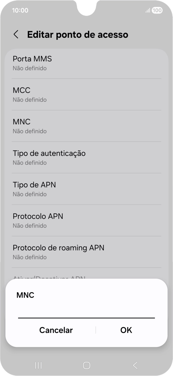 Introduza 01 e prima OK.