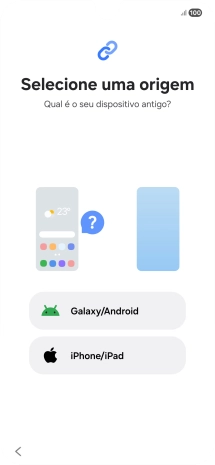 Prima a definição pretendida e siga as indicações no ecrã para transferir conteúdo de outro telefone.