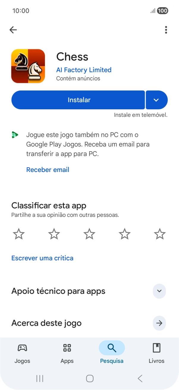 Prima a tecla de início para terminar e voltar ao ecrã inicial.