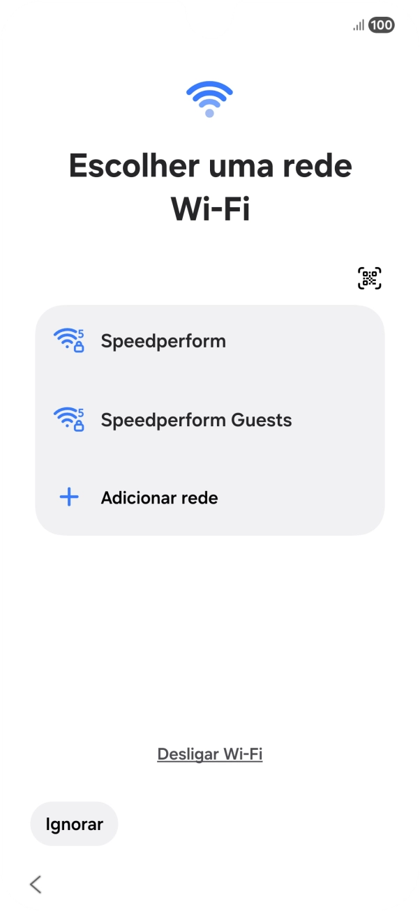 Prima a rede Wi-Fi pretendida.