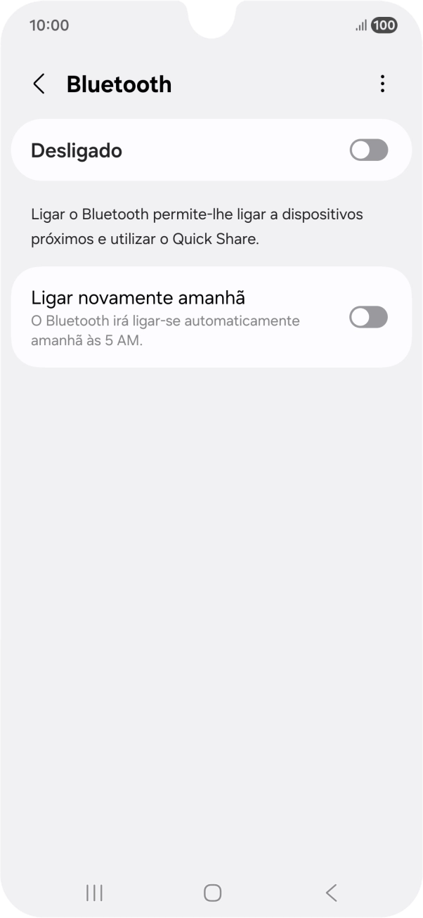 Prima o indicador para ativar a função.