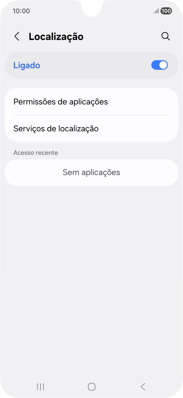 Prima Permissões de aplicações.