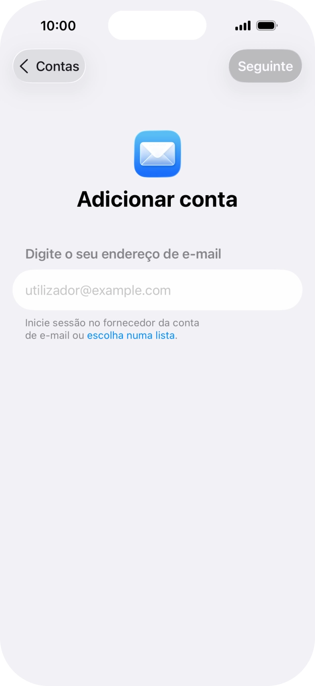 Prima a seta para a esquerda.