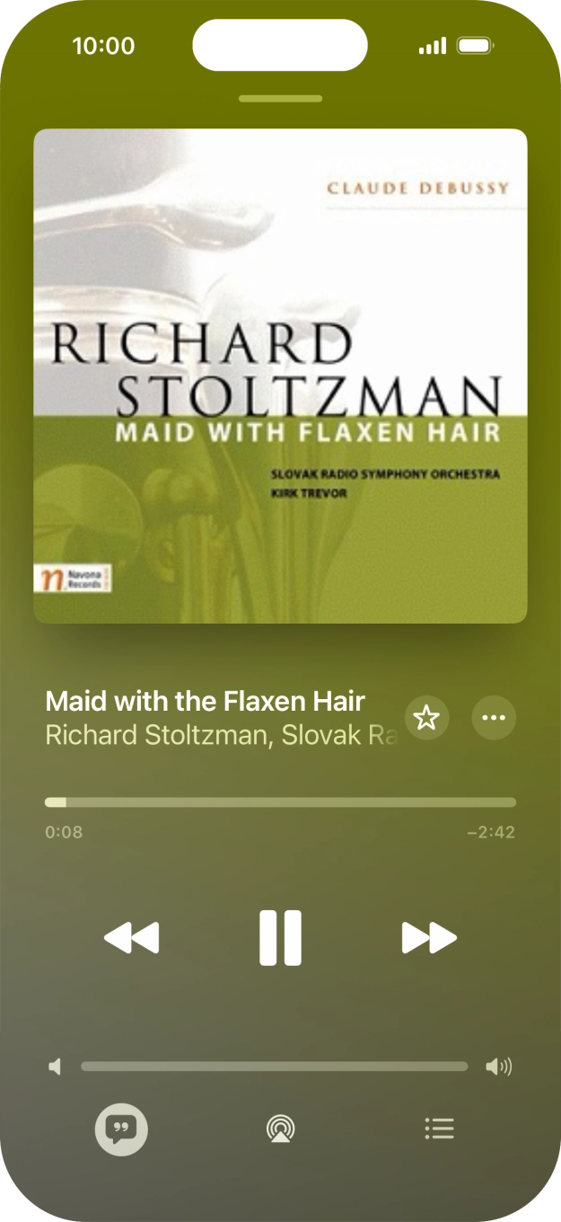 Prima a seta para a direita para ir para o ficheiro de música seguinte.