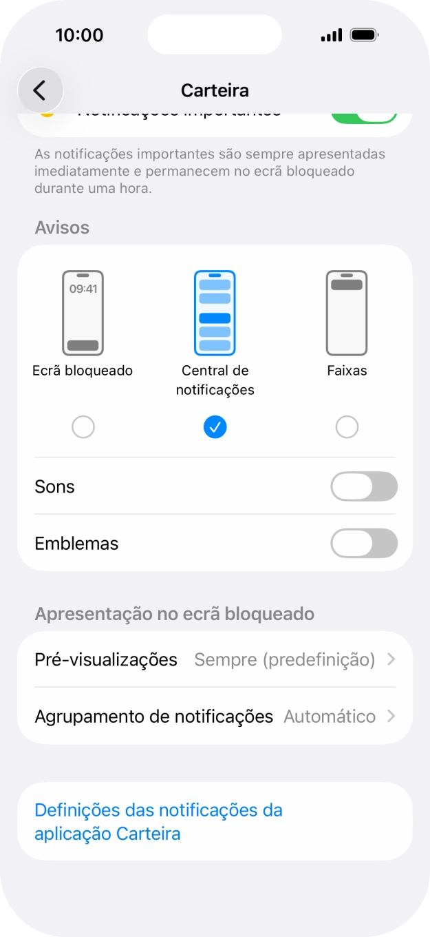 Prima Agrupamento de notificações.