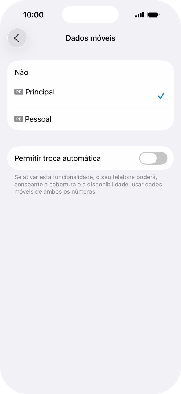 Prima o plano pretendido.