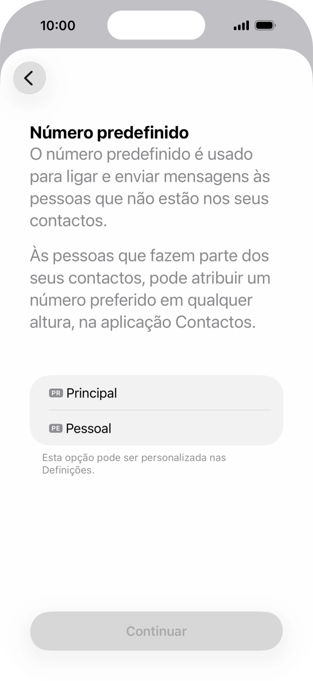 Prima o plano pretendido.