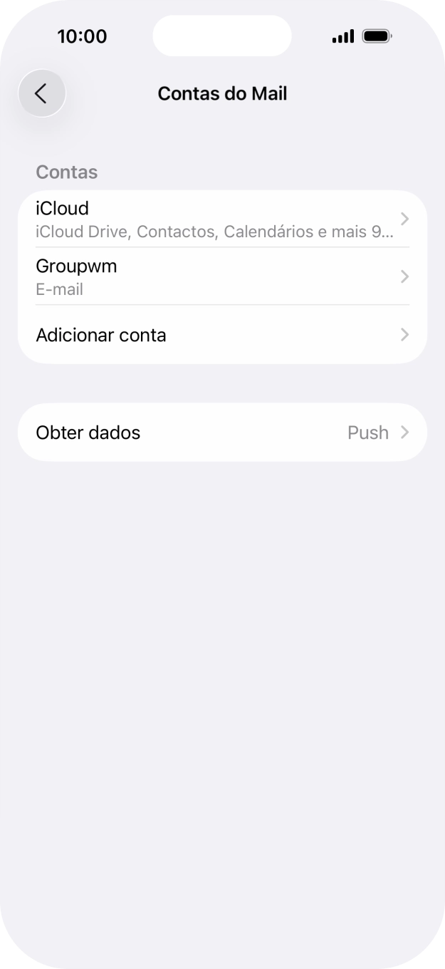 Prima o nome na conta de e-mail que acabou de criar.