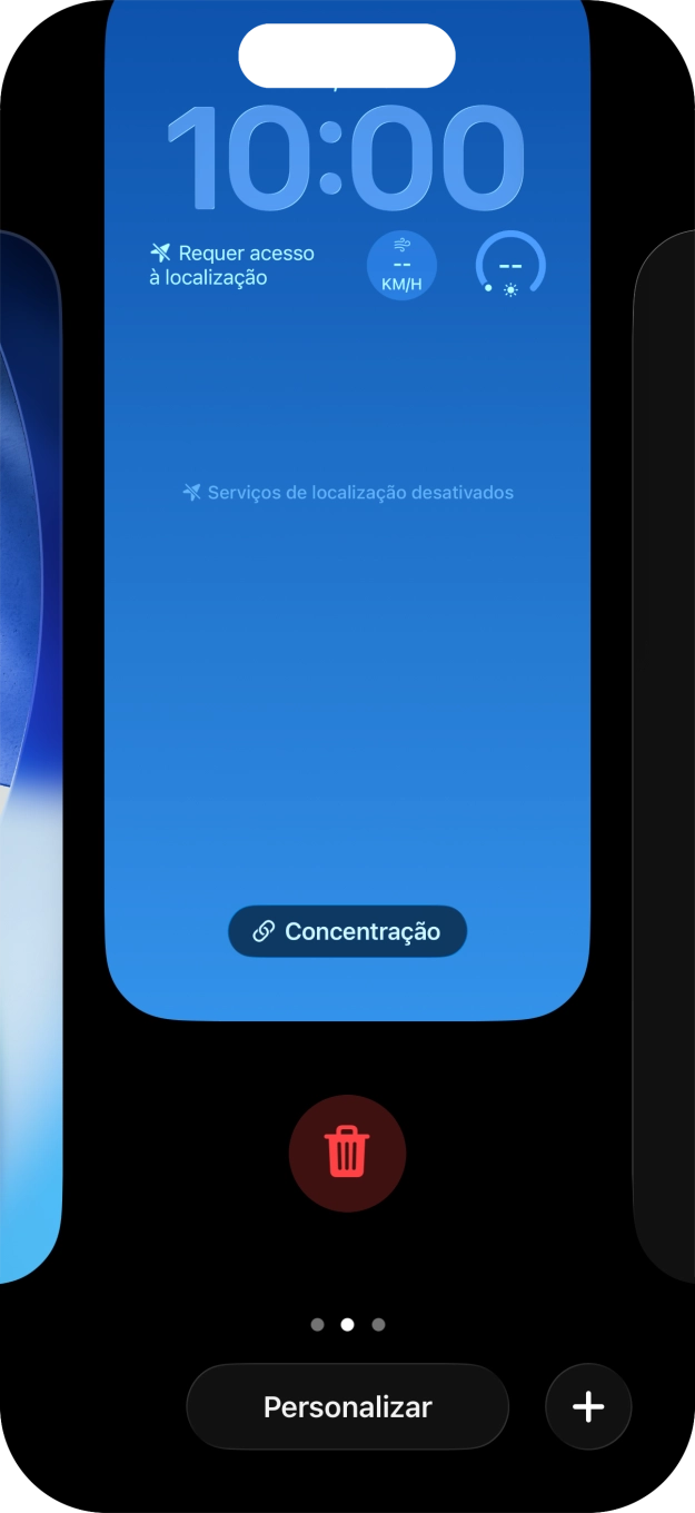 Prima o ícone para apagar.