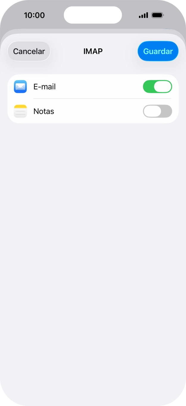 Prima Guardar. A sua conta de e-mail está agora configurada. Se pretender escolher definições adicionais para o servidor de receção e envio, siga os passos seguintes.