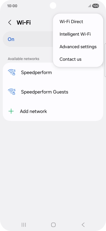Press Intelligent Wi-Fi. Press Intelligent Wi-Fi.