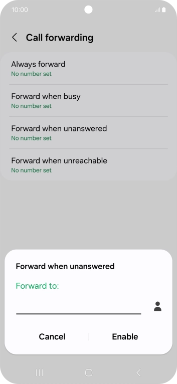 Key in +61101 and press Enable.