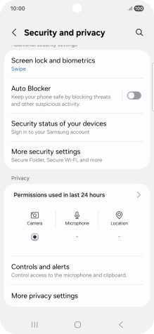 Press More security settings.