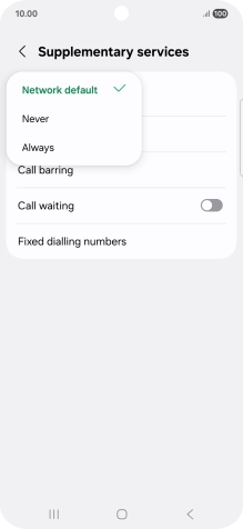 Press Always to turn on caller identification.