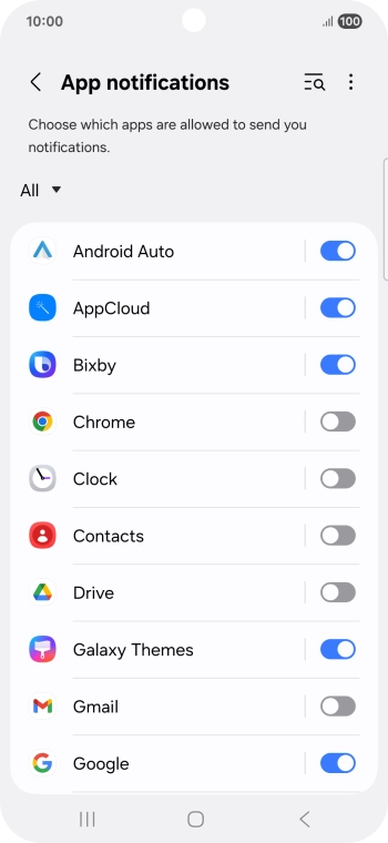 Press the drop down list. Press the drop down list.