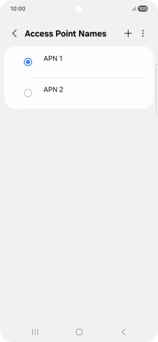 Press the field next to the data connection to activate it.