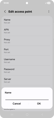 Key in O2 UK Internet and press OK.