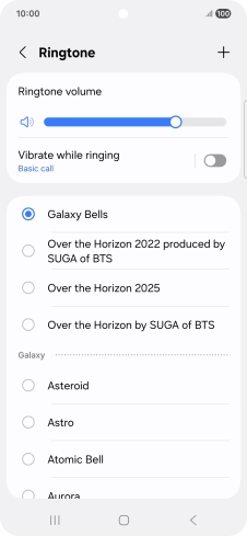 Press the required ringtones to hear them.