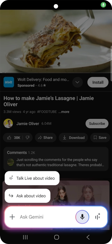 Press Ask about video. Press Ask about video.