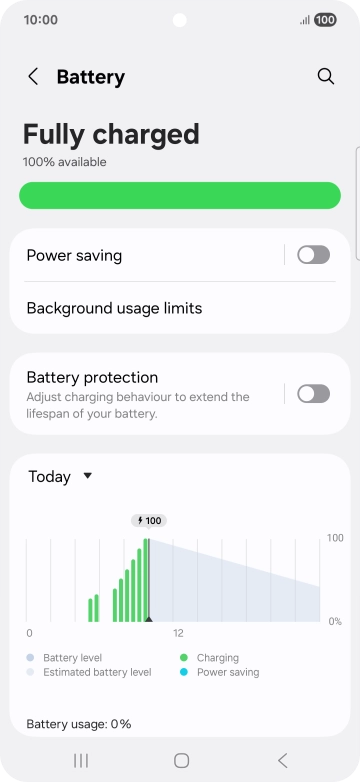 Press Power saving.