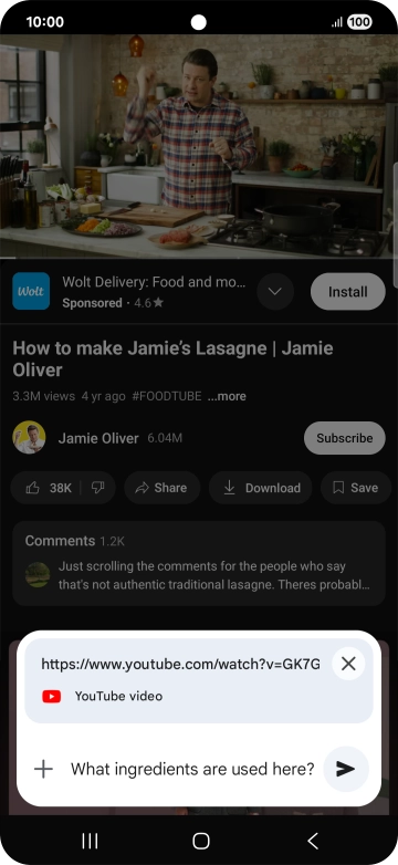 Follow the instructions on the screen to type or speak the required question for the video. Follow the instructions on the screen to type or speak the required question for the video.