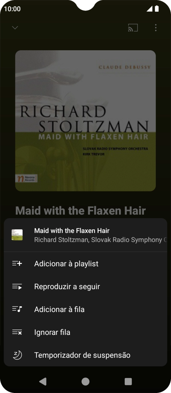 Prima o ícone para adicionar.